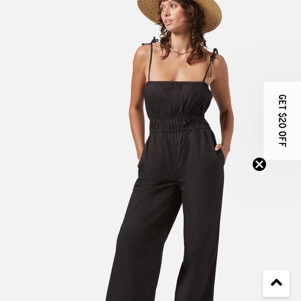 Brixton Black Women's Jumpsuit (Brixton Eden Smocked Jumpsuit)